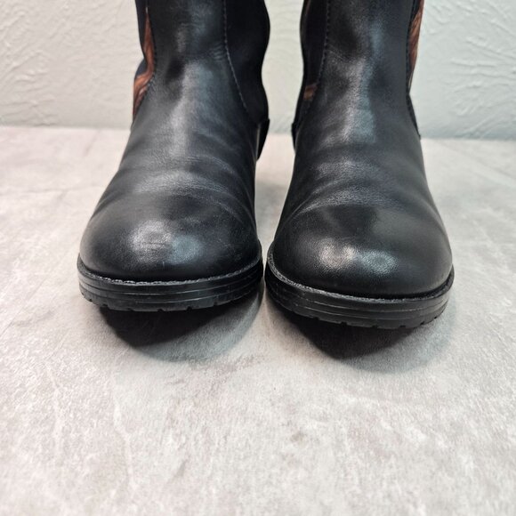 Ralph Lauren Equestrian Boots 5.5 Black Knee High Tall Western Riding Low Heel - Picture 3 of 14